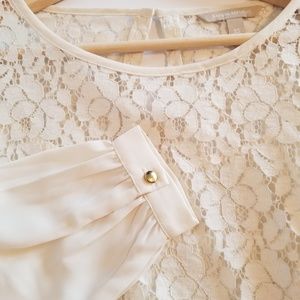 2 Piece Lace Long Sleeve & Spagetti Strap Top